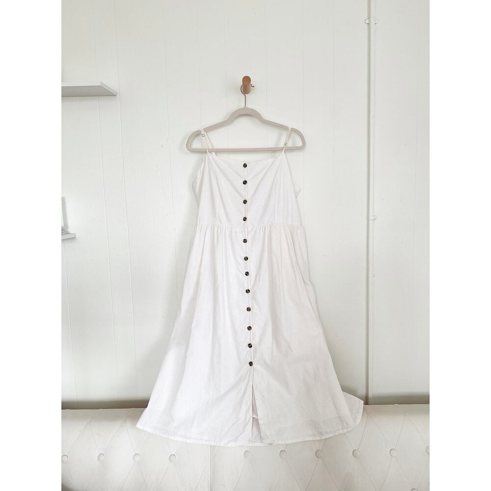 ARCHIVE H&M Premium Linen-Blend Button Front Maxi - Cotton Lined - XL